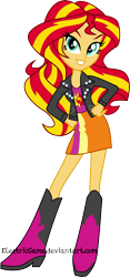 Size: 3821x8164 | Tagged: safe, artist:crimsumic, sunset shimmer, equestria girls, simple background, solo, transparent background, vector