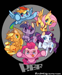 Size: 800x966 | Tagged: safe, artist:ltc2002, derpibooru import, applejack, fluttershy, pinkie pie, rainbow dash, rarity, twilight sparkle, earth pony, pegasus, pony, unicorn, mane six, tongue out