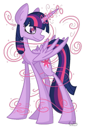 Size: 613x907 | Tagged: safe, artist:cuttycommando, derpibooru import, twilight sparkle, twilight sparkle (alicorn), alicorn, pony, female, magic, mare, solo