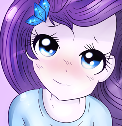 Size: 1913x1974 | Tagged: safe, artist:flarities, rarity, equestria girls, close-up, looking at you, pov, solo