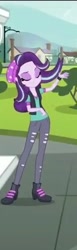 Size: 127x410 | Tagged: safe, screencap, starlight glimmer, equestria girls, mirror magic, spoiler:eqg specials, boots, clothes, cropped, eyes closed, hat, high heel boots, solo