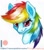 Size: 1024x1167 | Tagged: safe, artist:thatonegib, derpibooru import, rainbow dash, pegasus, pony, bust, colored pencil drawing, ear fluff, grin, looking at you, patreon, patreon logo, portrait, smiling, solo, traditional art