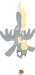 Size: 400x841 | Tagged: safe, artist:colossalstinker, derpy hooves, pegasus, pony, female, mare, muffin, solo