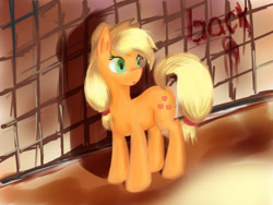 Size: 1024x768 | Tagged: safe, artist:ashesdarkpony, applejack, earth pony, pony, crossover, konami, silent hill