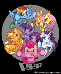 Size: 828x1000 | Tagged: safe, artist:ltc2002, derpibooru import, applejack, fluttershy, pinkie pie, rainbow dash, rarity, twilight sparkle, earth pony, pegasus, pony, unicorn, mane six, pixiv