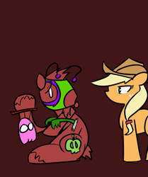 Size: 675x809 | Tagged: safe, artist:autonomous-zed, applejack, big macintosh, earth pony, pony, ask, grimdark big mac, male, stallion, tumblr