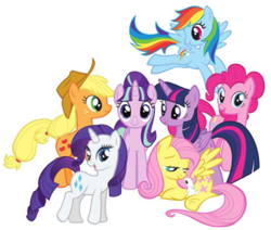 Size: 909x772 | Tagged: artist needed, source needed, safe, derpibooru import, applejack, fluttershy, pinkie pie, rainbow dash, rarity, starlight glimmer, twilight sparkle, earth pony, pegasus, pony, unicorn, the cutie re-mark, mane six