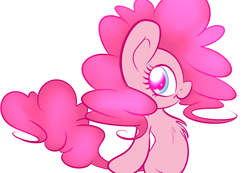 Size: 1280x884 | Tagged: safe, artist:extradan, pinkie pie, earth pony, pony, chest fluff, cute, diapinkes, female, mare, profile, simple background, solo, white background