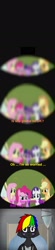 Size: 576x2605 | Tagged: safe, derpibooru import, edit, edited screencap, screencap, applejack, fluttershy, pinkie pie, rarity, twilight sparkle, earth pony, pegasus, pony, unicorn, read it and weep, comic, hospital, offscreen character, out of focus, pov, screencap comic