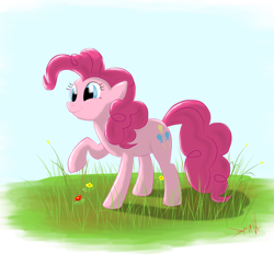 Size: 7896x7341 | Tagged: safe, artist:eriada, pinkie pie, earth pony, pony, absurd resolution, female, mare, pink coat, pink mane, solo