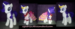 Size: 1280x492 | Tagged: safe, artist:agatrix, rarity, clothes, dress, gala dress, irl, photo, plushie, solo