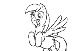 Size: 420x280 | Tagged: safe, artist:countcarbon, derpy hooves, alicorn, pony, animated, cute, derpabetes, derpicorn, holding breath, hoofy-kicks, look of disapproval, meme, puffy cheeks, race swap, rearing, scrunchy face, smiling, spread wings, thanks m.a. larson, xk-class end-of-the-world scenario