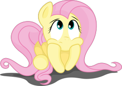 Size: 10824x7641 | Tagged: safe, artist:otto720, artist:techrainbow, fluttershy, pegasus, pony, absurd resolution, bored, palindrome get, simple background, solo, squishy cheeks, thinking, transparent background, vector