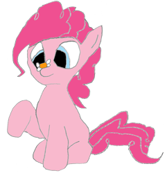 Size: 1060x1112 | Tagged: safe, artist:youwillneverkno, pinkie pie, earth pony, insect, pony, female, mare, pink coat, pink mane, solo