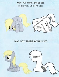 Size: 746x960 | Tagged: safe, edit, derpy hooves, derpygate, nokia, ponified, sitting, text, vector