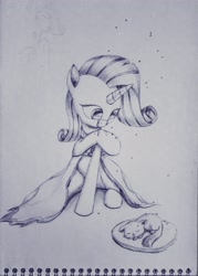 Size: 2415x3381 | Tagged: safe, artist:roadsleadme, rarity, pony, unicorn, clothes, crying, dress, traditional art