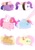 Size: 723x1023 | Tagged: safe, artist:virostudios, derpibooru import, applejack, fluttershy, pinkie pie, rainbow dash, rarity, twilight sparkle, earth pony, pegasus, pony, unicorn, blob ponies, chibi, chopsticks, cute, food, mane six, sushi, sushi pony