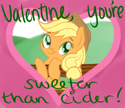 Size: 1674x1444 | Tagged: safe, artist:eggsammich, applejack, earth pony, pony, blonde mane, female, mare, orange coat, solo, valentine