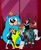 Size: 3613x4406 | Tagged: safe, cozy glow, lord tirek, queen chrysalis, changeling, changeling queen, pegasus, pony, 5.0.5. (villainous), cartoon network, crossover, demencia, dr. flug, vector, villainous