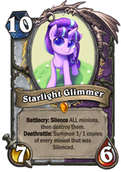 Size: 400x569 | Tagged: safe, starlight glimmer, pony, card, crossover, equality, hearthstone, warcraft