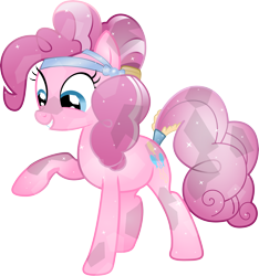 Size: 5147x5500 | Tagged: safe, artist:theshadowstone, pinkie pie, crystal pony, earth pony, pony, absurd resolution, simple background, solo, transparent background, vector