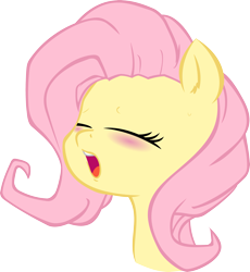 Size: 3447x3746 | Tagged: safe, artist:kyleevee, artist:mielzsimmons, fluttershy, pegasus, pony, blushing, high res, simple background, solo, transparent background, vector, yawn