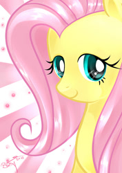 Size: 800x1131 | Tagged: safe, artist:bluecy, fluttershy, pegasus, pony, female, mare, pink mane, solo, yellow coat