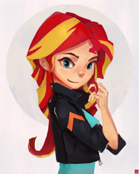 Size: 3318x4159 | Tagged: safe, artist:ajvl, sunset shimmer, equestria girls, human coloration, simple background, solo