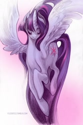 Size: 600x900 | Tagged: safe, artist:fleebites, derpibooru import, twilight sparkle, twilight sparkle (alicorn), alicorn, pony