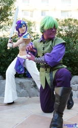 Size: 1263x2048 | Tagged: safe, artist:blakstarr, rarity, spike, human, bellyring, cosplay, irl, irl human, photo