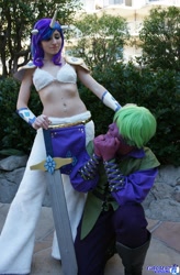 Size: 1342x2048 | Tagged: safe, artist:blakstarr, rarity, spike, human, bellyring, cosplay, irl, irl human, photo