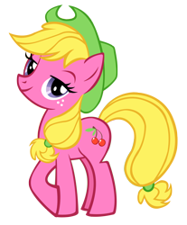 Size: 1496x1810 | Tagged: safe, artist:durpy, color edit, applejack, cherry berry, earth pony, pony, hat, simple background, solo, transparent background, vector