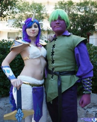 Size: 1624x2048 | Tagged: safe, artist:blakstarr, rarity, spike, human, bellyring, cosplay, irl, irl human, photo