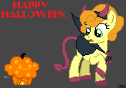 Size: 1298x910 | Tagged: safe, artist:criz camacho, carrot top, derpy hooves, golden harvest, pegasus, pony, female, mare, muffin, pixel art