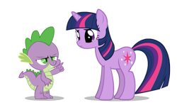 Size: 557x345 | Tagged: safe, artist:mixermike622, derpibooru import, edit, spike, twilight sparkle, dragon, cropped