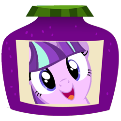 Size: 600x600 | Tagged: safe, artist:thefinite, starlight glimmer, pony, food, glim so jelly, hi anon, jelly, meme, simple background, solo, transparent background