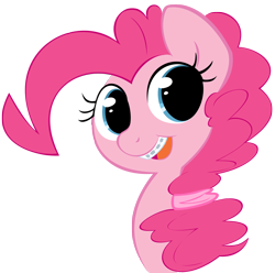 Size: 1452x1440 | Tagged: safe, artist:team-kittens, pinkie pie, earth pony, pony, braces, female, mare, pink coat, pink mane, solo