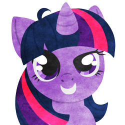 Size: 1500x1500 | Tagged: safe, artist:lyllisa, derpibooru import, twilight sparkle, pony, unicorn, female, horn, mare, purple coat, purple mane, solo