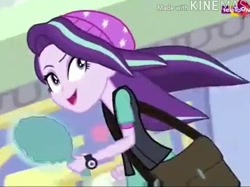 Size: 608x455 | Tagged: safe, screencap, starlight glimmer, equestria girls, mirror magic, spoiler:eqg specials, bag, clothes, hat, mirror, smiling, teletoon