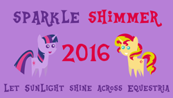 Size: 11307x6362 | Tagged: safe, artist:sonofaskywalker, sunset shimmer, twilight sparkle, pony, unicorn, absurd resolution, election, pointy ponies