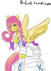 Size: 800x1100 | Tagged: safe, artist:penlink, fluttershy, anthro, 30 minute art challenge, lolita fashion