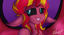 Size: 425x237 | Tagged: safe, artist:wubcakeva, sunset satan, sunset shimmer, equestria girls, floppy ears, looking at you, picture for breezies, solo