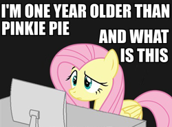 Size: 400x298 | Tagged: safe, fluttershy, pegasus, pony, female, mare, meme, pink mane, yellow coat