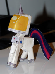 Size: 480x640 | Tagged: safe, derpibooru import, twilight sparkle, pony, unicorn, astronaut, female, horn, mare, papercraft, purple coat, purple mane, solo