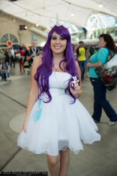 Size: 1365x2048 | Tagged: artist needed, safe, rarity, human, brushable, convention, cosplay, irl, irl human, photo, san diego comic con, toy