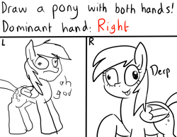 Size: 2000x1550 | Tagged: safe, artist:zerocandy, derpy hooves, pegasus, pony, draw with both hands, female, mare