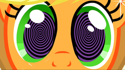 Size: 1280x718 | Tagged: safe, applejack, earth pony, pony, magical mystery cure, eyes, female, hypnosis, mare