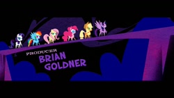 Size: 1200x675 | Tagged: safe, derpibooru import, screencap, applejack, fluttershy, pinkie pie, rainbow dash, rarity, twilight sparkle, twilight sparkle (alicorn), alicorn, earth pony, pegasus, pony, unicorn, my little pony: the movie, brian goldner, claus studios, credits, female, mane six, mare, pointy ponies, wip