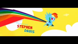 Size: 1200x675 | Tagged: safe, derpibooru import, screencap, rainbow dash, pony, my little pony: the movie, claus studios, credits, female, mare, pointy ponies, stephen davis, wip