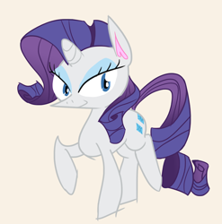 Size: 700x709 | Tagged: safe, artist:cassettepunk, rarity, pony, unicorn, female, mare, raised hoof, simple background, solo